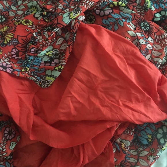 Free People Cassis Printed Chiffon Dress Fairy Bohemian Whimsical Romantic - Picture 10 of 15